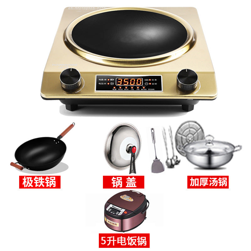 Factory direct concave induction cooker 3500w commercial high-power hot pot stir-fry battery oven home induction cooker
