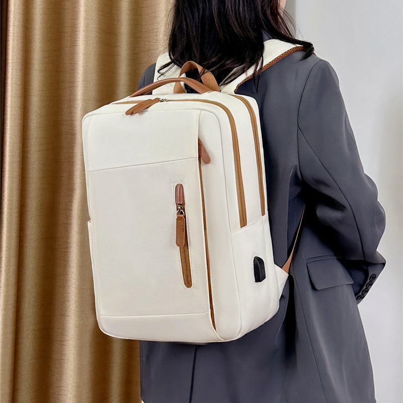 New business commuter backpack large capacity multi-functional computer bag simple leisure travel  backpack