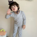 Kidsheattechintimatessuitthickened autumn clothes and long trousers for boys and girlswinternew arrival home clothes pajamas bottom shirt cotton