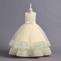 New arrival: sequined children's dress - perfect for girls! featuring a bow accent, this princess-style dress is ideal for flower girls, high-end piano performances, and special occasions