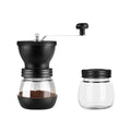 Hand-crank coffee grinder - dual bearing, effortless manual coffee mill with ceramic burr