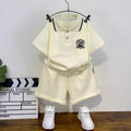 Boys' summer short-sleeve outfit, little boy summer two-piece set, kids' clothing  new fashionable baby clothes