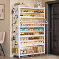 Household steel shoe cabinet dust-proof and moisture-proof shoe rack door all-in-one cabinet multi-layer floor-standing storage cabinet large-capacity storage cabinet