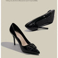 Grape mom's same elegant socialite nude high heels for women 2025 new arrivalsense of designniche stylefrenchv buckle tip