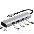 type-c docking station usb hub3.0 converter notebook driver-free network card five-in-one docking station