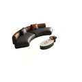Italian light luxury straight-row curved sofa coffee table hotel lobby seating area large apartment reception sofa table and chair set