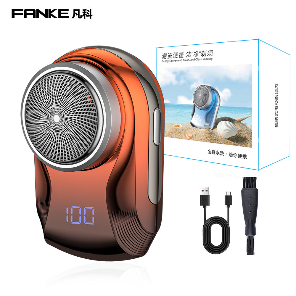mini electric shaver - digital display, car & travel portable, compact, full body washable, quick charge