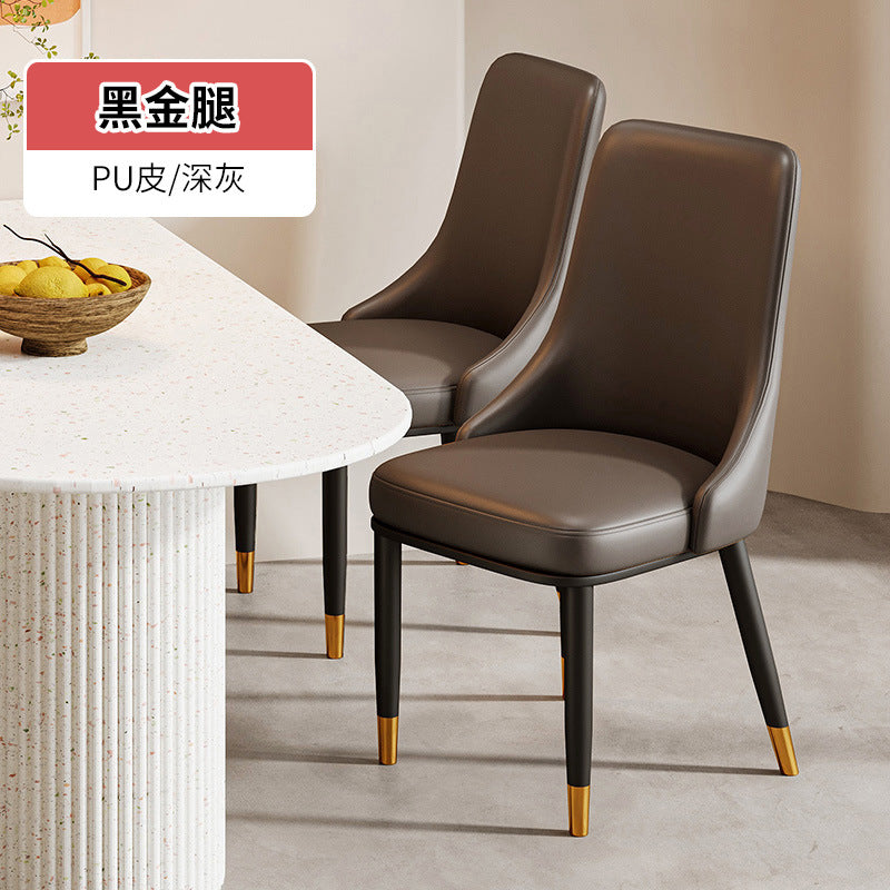 Dining chair household modern simple restaurant back chair small apartment dining table chair Nordic light luxury leisure hotel chair forest
