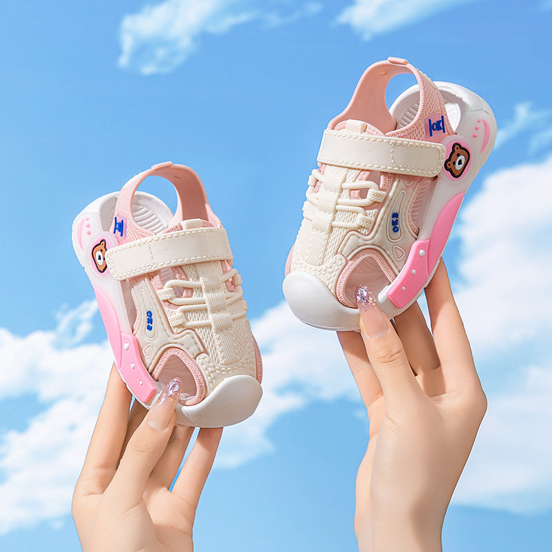 Kids' sandals: new summer collection - soft sole, cartoon design, velcro closure, perfect for girls (toddler to big kid), baby beach sandals