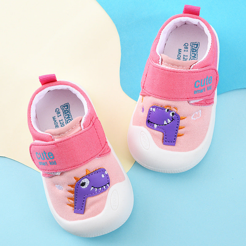 Baby walking shoes for girls, sizes 0-1 to 1-3 years, infant shoes for spring and autumn, soft sole, non-slip, breathable, and secure fit for boys