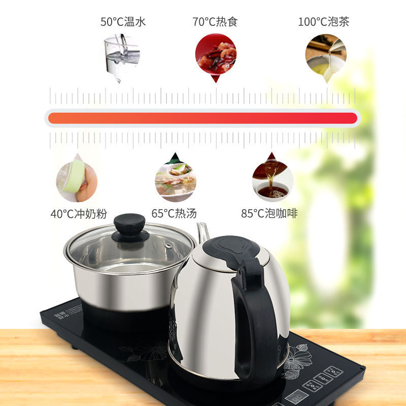 Fully automatic water kettle for homeelectric water kettle bottom water bubble boiling self-priming water pumping tea set suit electric tea stove