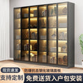 Casual glass door bookcase combination floor-standing display cabinet accessible luxury living room figure gundam storage wine cabinet