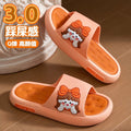 Women's summer korean style slippers - indoor home bathroom non-slip, odor-resistant, silent, thick-soled bath slippers - comfortable, soft, and wearable outside