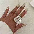 Wholesale metal ring sets - european & american style, irregular jewelry, women's niche fashion, high-end floral knuckle rings