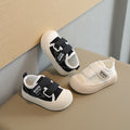 Kids' canvas shoes - spring/autumn white sneakers for boys and girls - soft sole, versatile casual shoes for toddlers and preschoolers (ages 1-3)