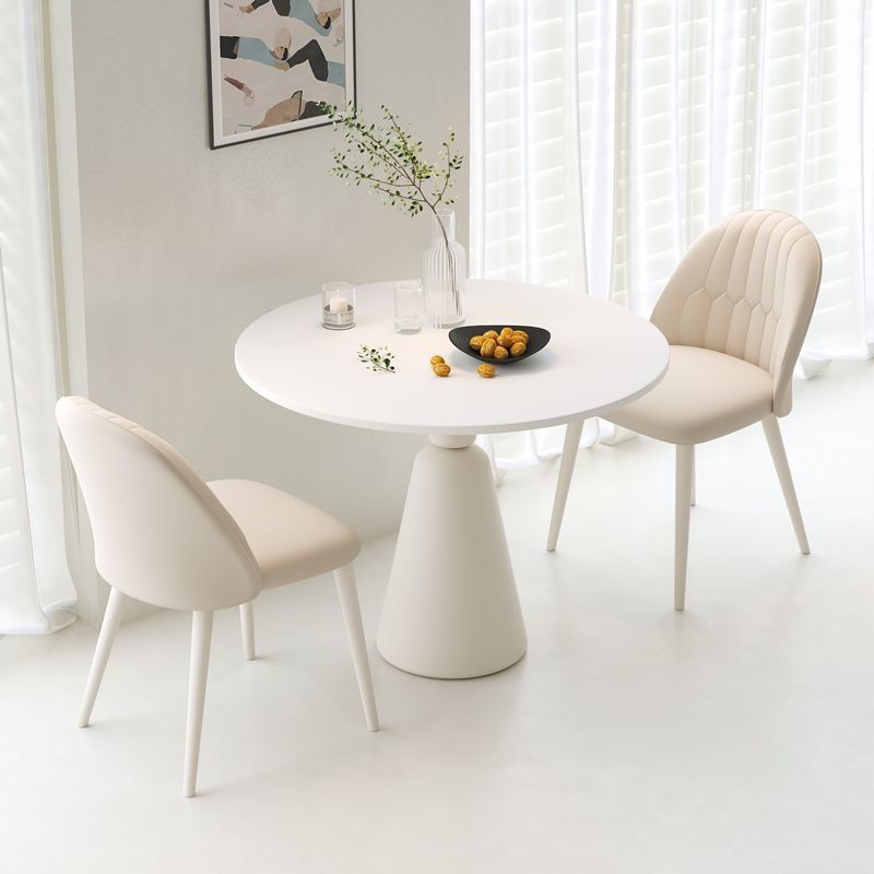 Cream style slate round table accessible luxury negotiation table and chair combination for home living room casual reception table and chair package wholesale