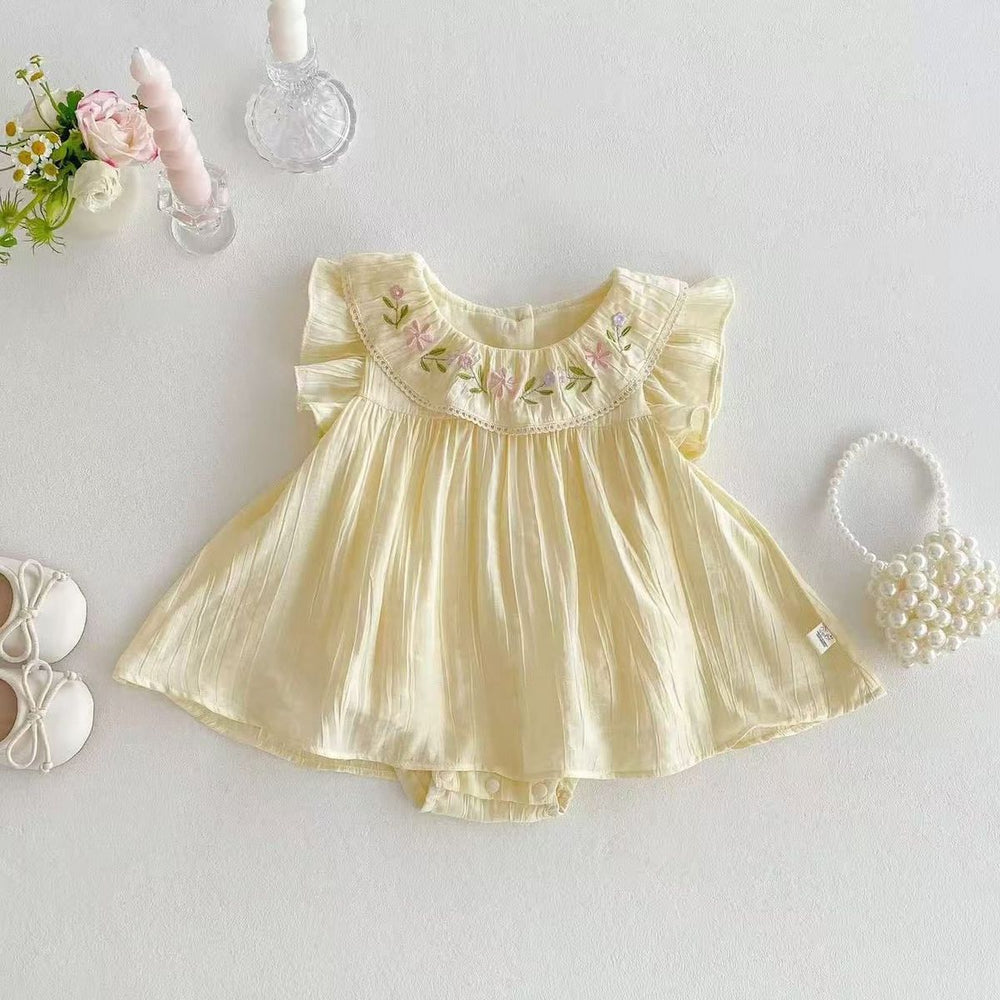 Summer baby girl romper dress - lightweight, sweet, and cute dopamine summer outfit