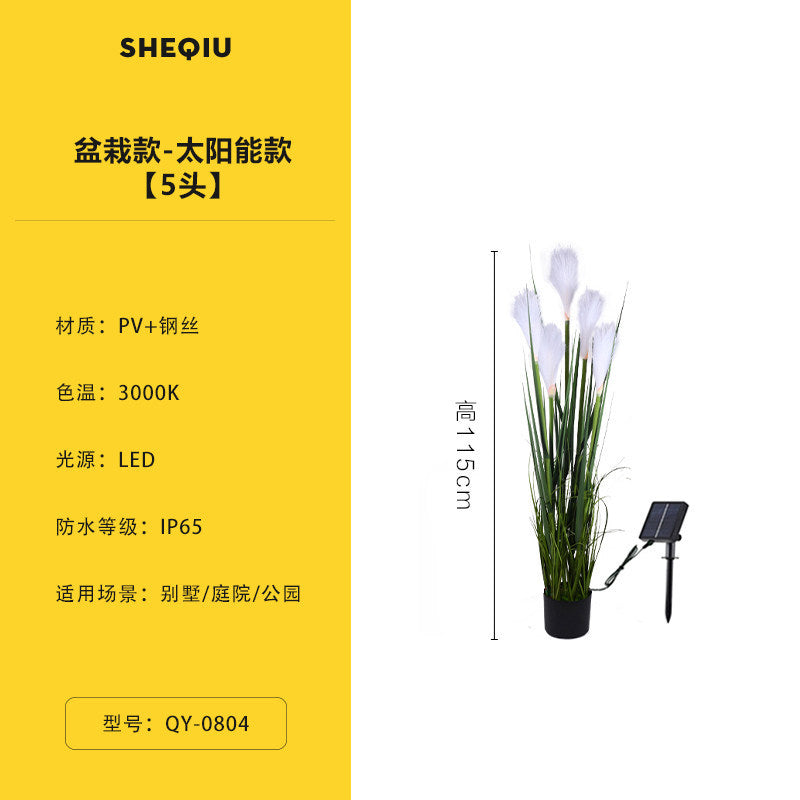 Outdoor solar reed lights - waterproof landscape decorative lighting for garden, lawn, and yard illumination projects