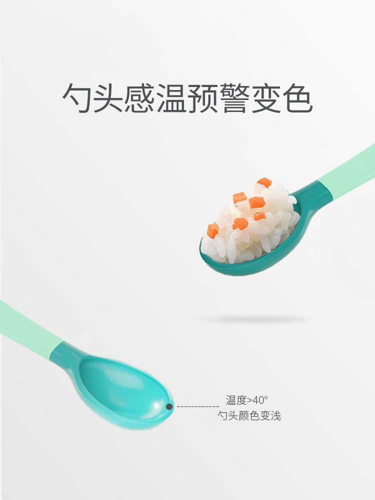 Bao hui baby training spoon and fork set - angled spoon and fork set for weaning and feeding - customizable oem