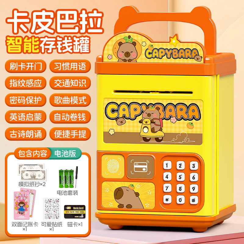 Culomi piggy bank password box can only go in and out of piggy bank boy large capacity password lock storage cartoon animation