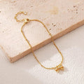 Titanium steel gold bows necklace for women, accessible luxuryclassy clavicle chain for women, ankle chain, no need to take off when taking a bath