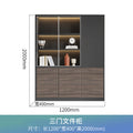 Wooden office file cabinet, executive bookcase, background cabinet, document storage cabinet, minimalist modern glass door cabinet
