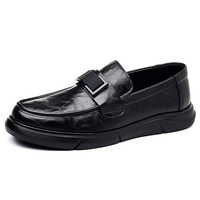 Casual leather shoes for men - live stream slip-on loafers - british style business versatile anti-slip soft sole soft upper slip-on leather shoes
