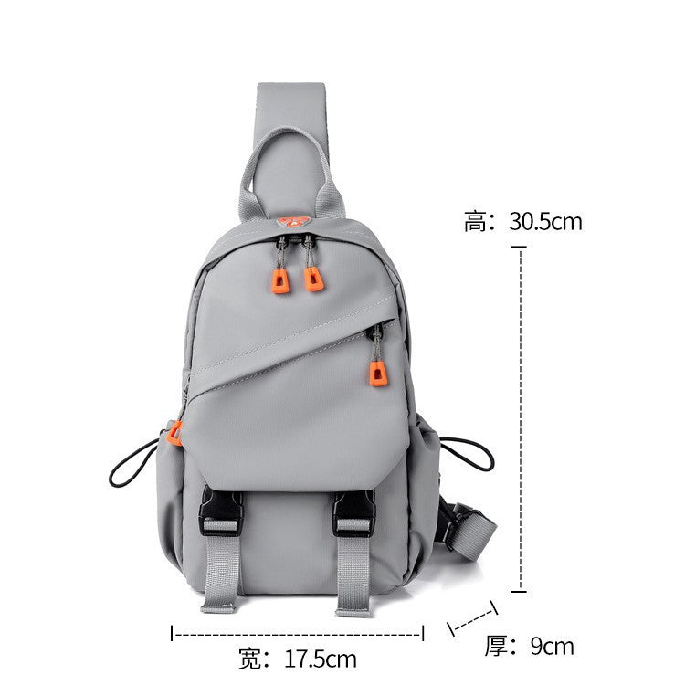Breast bag, men's backpack, shoulder messenger bag, satchel bag, men's bag 2022 new boys' small casual trendy brand diagonal shoulder bag