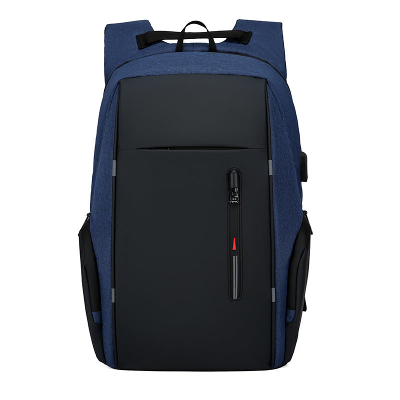 Cross-border men's laptop bag, multi-functional USB charging travel backpack, printable LOGO college student schoolbag