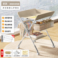 Upgraded and enhanced model [four-pole keel + storage rack + clothes drying pole + single-layer storage basket + universal silent wheel + multi-level adjustment + three-piece gift set] beige