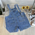 Children's denim shorts overalls polo shirtstripestwo-piece setsummerk-style 0-3 years old small and medium-sized children new arrivalin stock