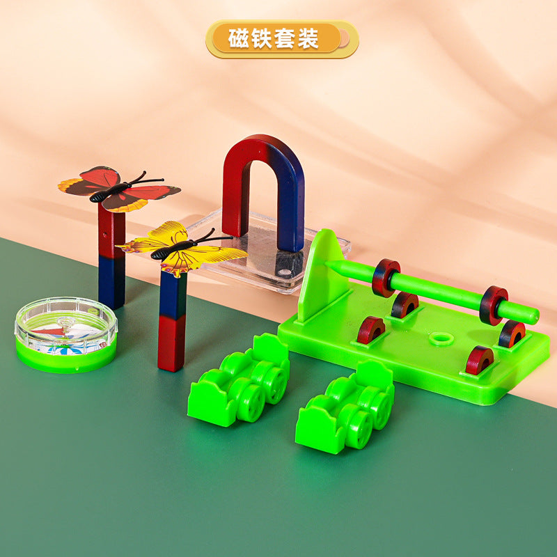 Magnet experiment set, scientific experiment teaching aids DIY magnetic trolley magnetic levitation pen compass