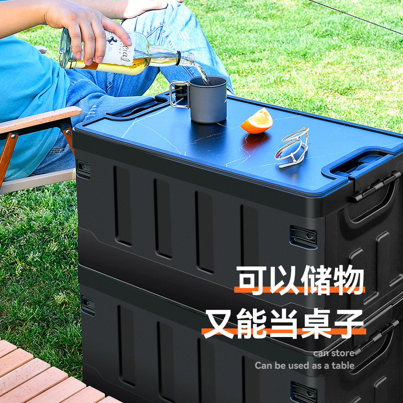 Spot free shipping repurchase outdoor camping outing car trunk multi-functional finishing box car bedside storage