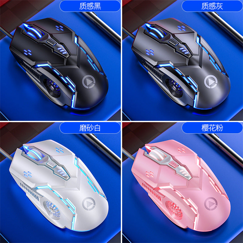 Silver sculpt g5 wired mouse - illuminated gaming, esports, mechanical, silent, computer accessories - cross-border private label, amazon wholesale