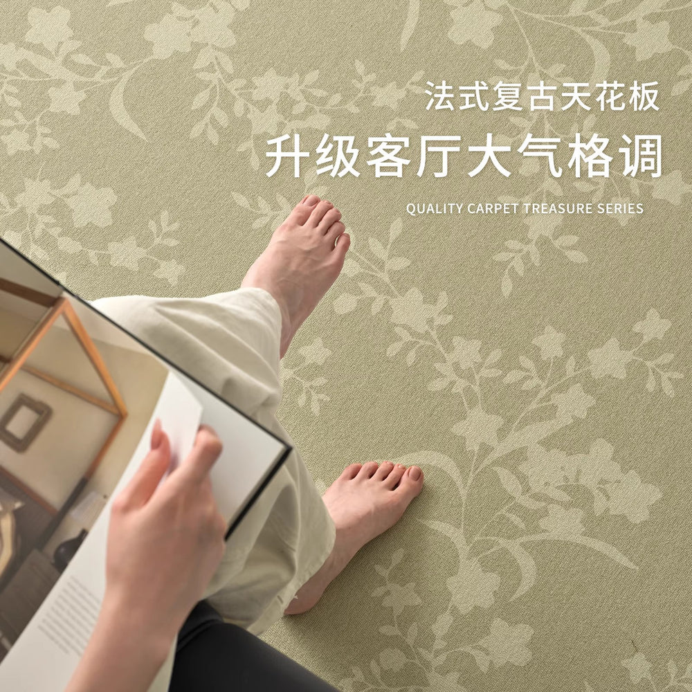 Carpet living room new green medieval style retro home carpet bedroom waterproof accessible luxuryclassy customizable carpet