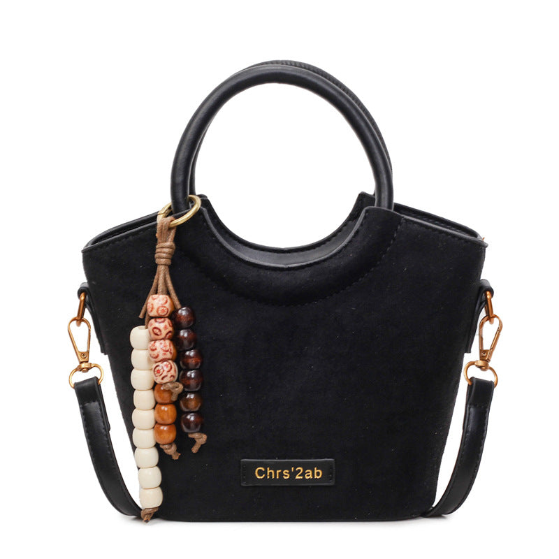 Super hot retro fashion bucket bag 2025 autumn niche design leopard print elegant handbag trendy versatile shoulder bag