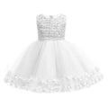 Amazon kids dress bead chain lace tutu skirt girl birthday piano performance princess dress kid dress