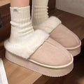 Autumn winter home cotton slippers women's cotton slippers women's heattech shoes toe slippers women's confinement shoes women's snow boots cotton slippers