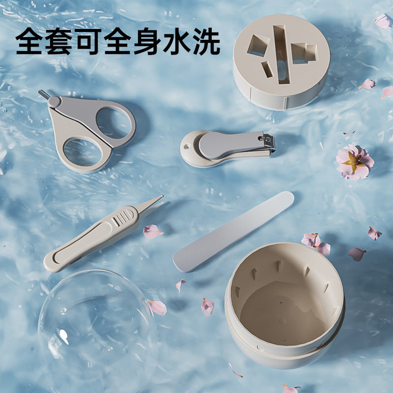 Baby transparent jar nail clipper suit newborn baby nail clipper kids anti-clip small scissors nail clippers