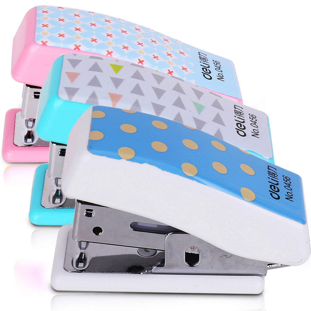 Deli 0456 Stapler Set Mini Small Cute Cartoon Stapler Student Stationery Wholesale Portable
