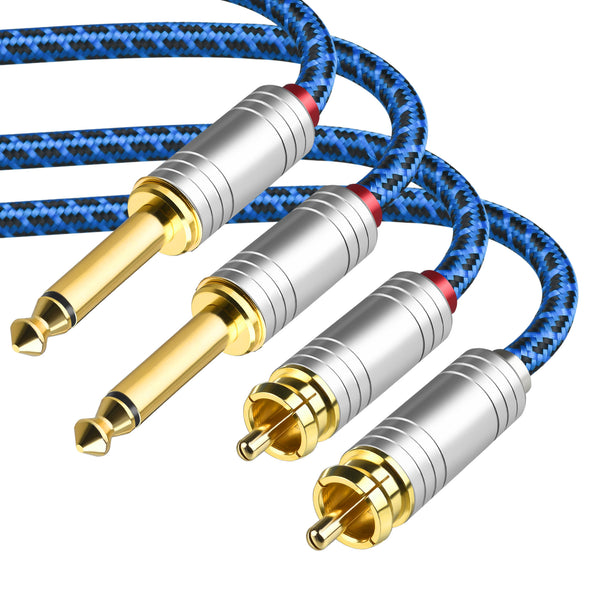 Lei Jun-906 audio cable 3.5 rpm dual 6.5 mobile phone electronic organ power amplifier one point two big two core 6.35mm audio