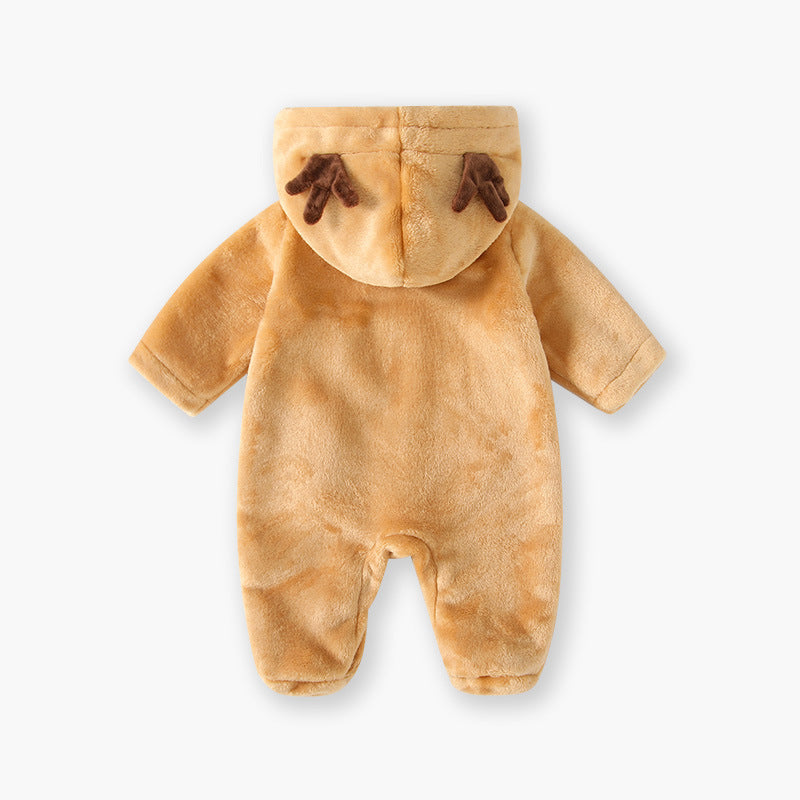 infant thickened romper winter baby crawling suit animal design thick jumpsuit baby clothes