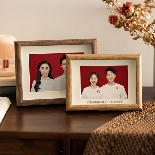 Wooden 6-inch photo frame empty frame wedding certificate photo hollow wall photo frame table dried flower specimen frame cardboard picture frame