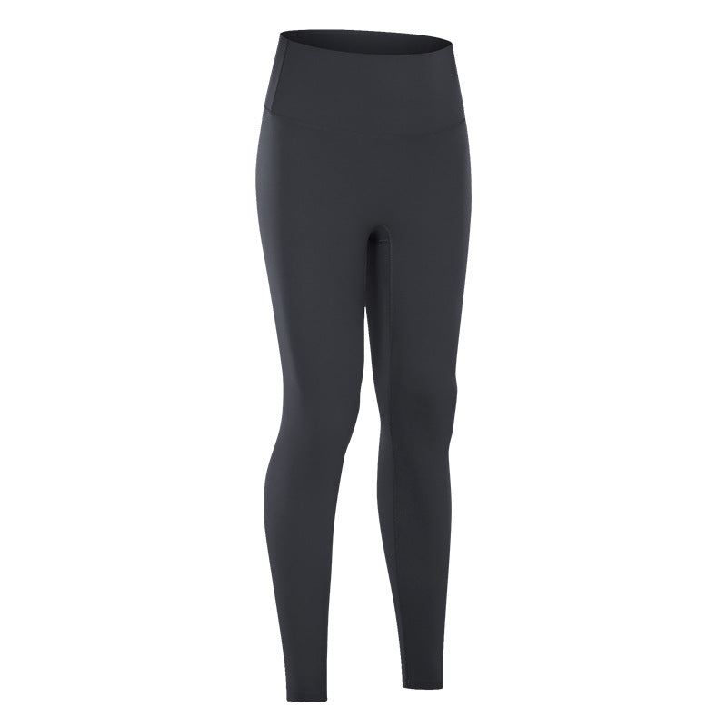Dianqian new arrival nude fitness pants women's no embarrassing line high waist sports hip lifting stretch yoga pants d19108-2