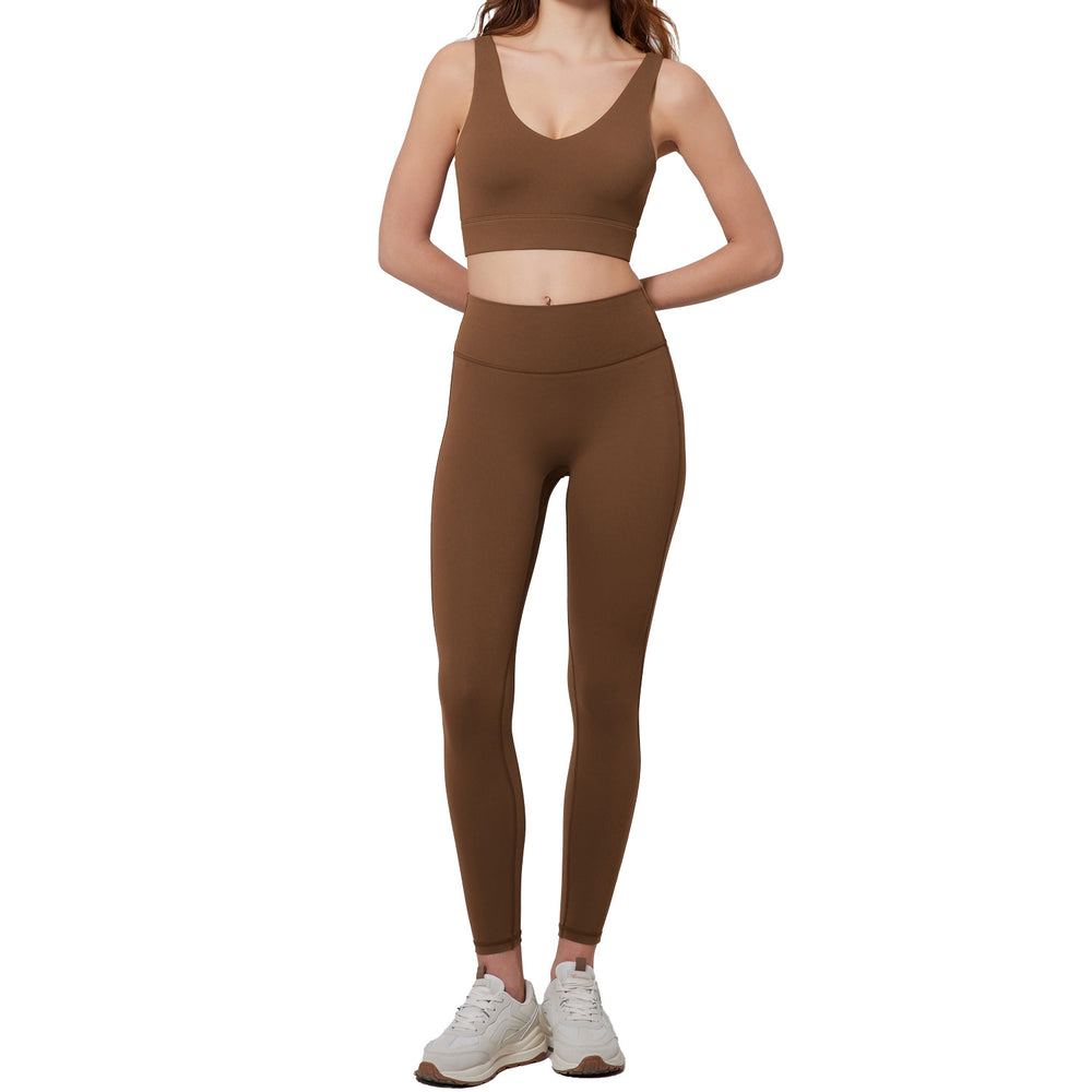 European and american plus size activewear set for women - beautiful back, butt-lifting workout leggings - new cross-border yoga outfit set