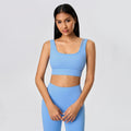 New shockproof, push-up, cutout back yoga bra - barely there, skin-friendly, semi-fixed cup sports bra for women - d25071