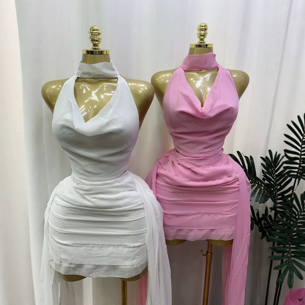 African european and american cross-border cut out backless dress