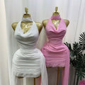 African european and american cross-border cut out backless dress