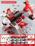 Firefighting transformation series [12 cars + 12 road signs set] + rechargeable
