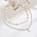 hot-selling accessible luxury french irregular baroque imitation pearl necklace summer versatile fishtail stacked clavicle chain